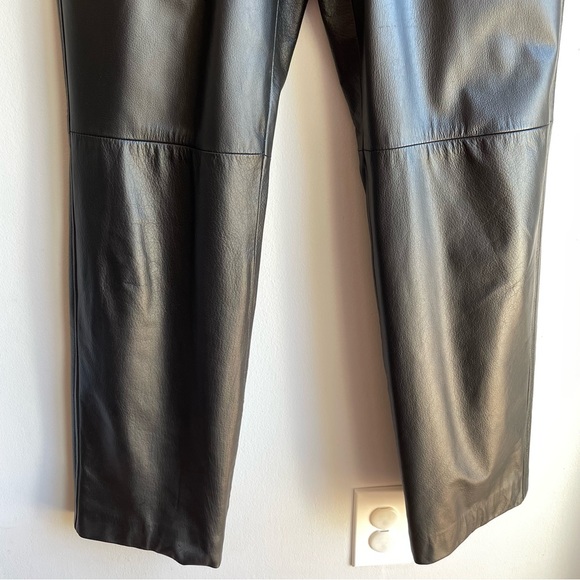 Black High Waisted Leather Trousers Sz 10 Bedoya & Sly Canada Women’s Pants EUC - Picture 4 of 10